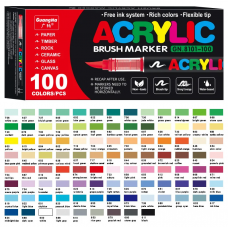 Акриловые маркеры GuangNa Brush GN-8101 с мягкой кисточкой 100 шт.