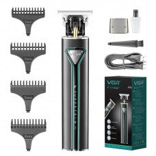 Триммер VGR V-009 с 4 насадками LED (Зеленый)