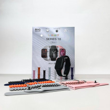 Умные часы Smart 10 + 8 ремешков (Черный)