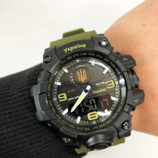 Часы наручные Skmei 1586AG Ukraine (Зеленый)