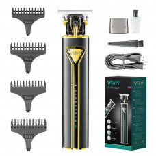 Триммер VGR V-009 с 4 насадками LED (Золотой)