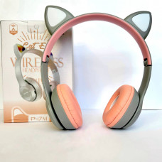 Беспроводные наушники Cat Ear RGB P47M (Серый)