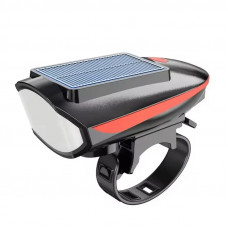 Велофонарь с сигналом 7599/S7588 с солнечной батареей