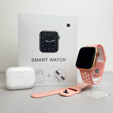 Комплект Basic T55 - Air Pro 2 / Smart Watch / 2 ремінці (Рожевий)