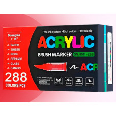 Акриловые маркеры GuangNa Brush GN-8101 с мягкой кисточкой 288 шт.