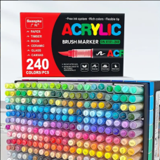 Акриловые маркеры GuangNa Brush GN-8101 с мягкой кисточкой 240 шт.