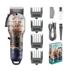 Аккумуляторная машинка для стрижки VGR V-690 с 4 насадками