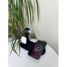 Беспроводное зарядное устройство Magnetic 15W (3в1) Черный