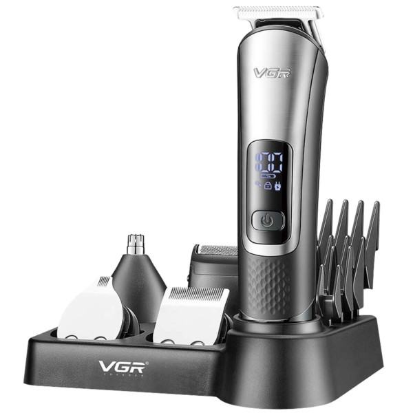 Набор для стрижки 5в1 VGR V-111 с 9 насадками LED
