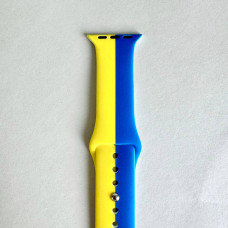 Силиконовый ремешок Watch 38/40 (Желто-голубой)