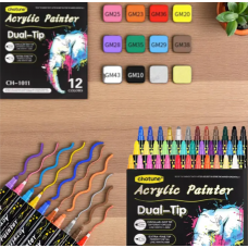 Двусторонние акриловые маркеры Acrylic Painter CH-1011 12 шт.