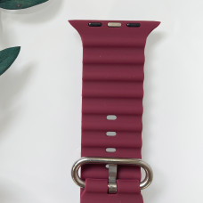 Силіконовий ремінець для Smart Watch Ocean Band 42/44/45/49 (Бордовий)
