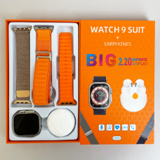 Комплект Big 2.20 - Watch Ultra 9 / Навушники Pro 6 / 3 ремінці (Помаранчевий)