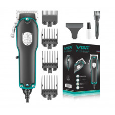 Машинка для стрижки от сети VGR V-123 с 4 насадками