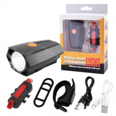 Велоліхтар BSK-178-1 XPG + STOP-5SMD (red) з акумулятором