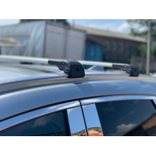 Багажник (поперечини) на інтегровані рейлінги Wingbar V2 (2 шт) Чорний для Alfa Romeo Stelvio 2016- рр