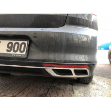 Насадки на глушитель Carmos SD/SW (2019-2025, 3 шт, нержавейка) для Volkswagen Passat B8