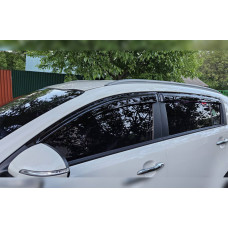 Ветровики на окна (4 шт, HIC) для Kia Sportage 2010-2015 гг