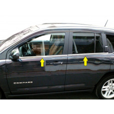 Нижние молдинги окон нержавейка для Jeep Compass 2006-2016 гг