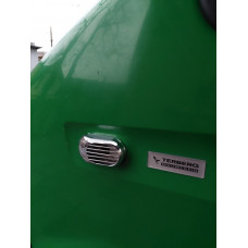 Решетка на боковой повторитель Овал (2 шт, ABS) для Opel Movano 2004-2010 гг