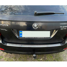 Накладка на задній бампер Carmos V1 (SW, нерж) для Skoda Superb 2009-2015 рр