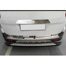 Накладка на задній бампер OmsaLine (глянцева, нерж) для Ford Courier 2014-2023 рр