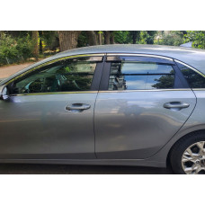 Вітровики з хромованим молдингом HB (4 шт., Niken) для Kia Ceed 2018- рр