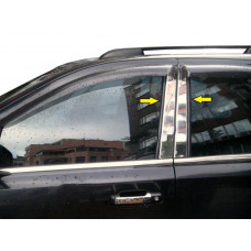 Молдинг дверних стійок (6 шт, нерж) для Fiat Fullback 2016- рр