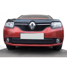 Зимняя нижняя накладка на решетку радиатора (2013-2015) Матовый для Renault Logan MCV