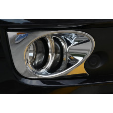 Хром накладки на противотуманные фары Libao (2 шт, пластик) для Geely Emgrand X7 2011- гг