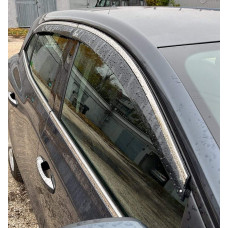 Ветровики с хромированным молдингом HB (4 шт, Niken) для Renault Megane IV 2016-2025 гг