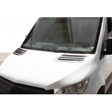 Накладки на воздухозаборник Carmos (2 шт., нержавейка) для Mercedes Sprinter W907/W910 2018- гг