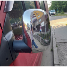 Накладки на Зеркала (2 шт, Нержавейка) для Ford Transit 1991-2000 гг