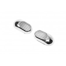 Решітка на повторювач Овал (2 шт, ABS) для Opel Zafira Life 2019- рр