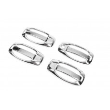 Хром накладки на ручки и окантовки (нержавейка, 8 деталей) OmsaLine - Итальянская Нержавейка для Fiat Fiorino/Qubo 2008-2024 гг