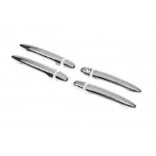 Хромированные Накладки на Ручки Дверей (4 шт, Нержавейка) OmsaLine, Итальянская Нержавейка для Toyota Camry 2006-2011 гг