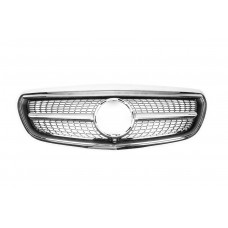 Передняя решетка Diamond (для Classic и Exclusive, 2016-2019) С местом под камеру для Mercedes E-сlass W213