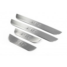 Накладки на пороги OmsaLine (4 шт, нержавейка) для Hyundai I-30 2012-2017 гг