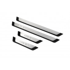 Накладки на пороги OmsaLine-Flexill (4 шт) для Skoda Fabia 2014-2021 рр