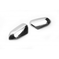 Накладки на Зеркала (2 шт., Нержавейка) Carmos - Турецкая сталь для Skoda Octavia II A5 2006-2010 гг