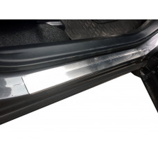 Накладки на пороги OmsaLine (4 шт, нержавейка) для Toyota Rav 4 2013-2018 гг