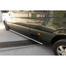 Боковые Подножки Duru (2 шт., Алюминий) Средняя База - Задний Привод для Mercedes Sprinter W907/W910 2018- гг