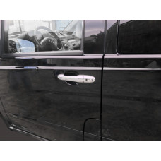 Накладки на дверные ручки из нержавеющей стали 4 шт, Carmos - Турецкая сталь для Mercedes Viano 2004-2014 гг