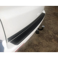 Накладка на задний бампер с загибом (ABS-пластик) Матовый для Volkswagen T5 Transporter 2003-2010 гг
