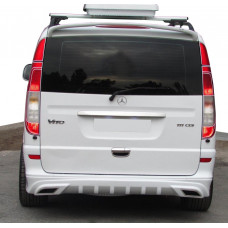 Накладка на задний бампер AMG (грунт под покраску) Короткая База для Mercedes Vito W639 2004-2014 гг