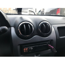 Обводка обдувов салона (4 шт., нерж) для Renault Duster 2008-2017 гг