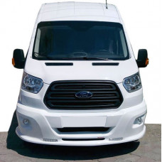 Накладка на передний бампер LED (2014-2019, грунт под покраску) для Ford Transit 2014- гг