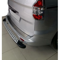 Накладка на задній бампер OmsaLine (матова, нерж) для Ford Courier 2014-2023 рр