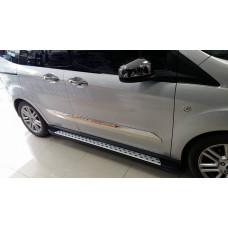 Молдинг дверей (4 шт, нерж) для Ford Courier 2014-2023 рр