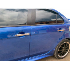 Хромированные Накладки на Ручки (4 шт) С чипом, OmsaLine - Итальянская Нержавейка для Mitsubishi Lancer X 2008- гг